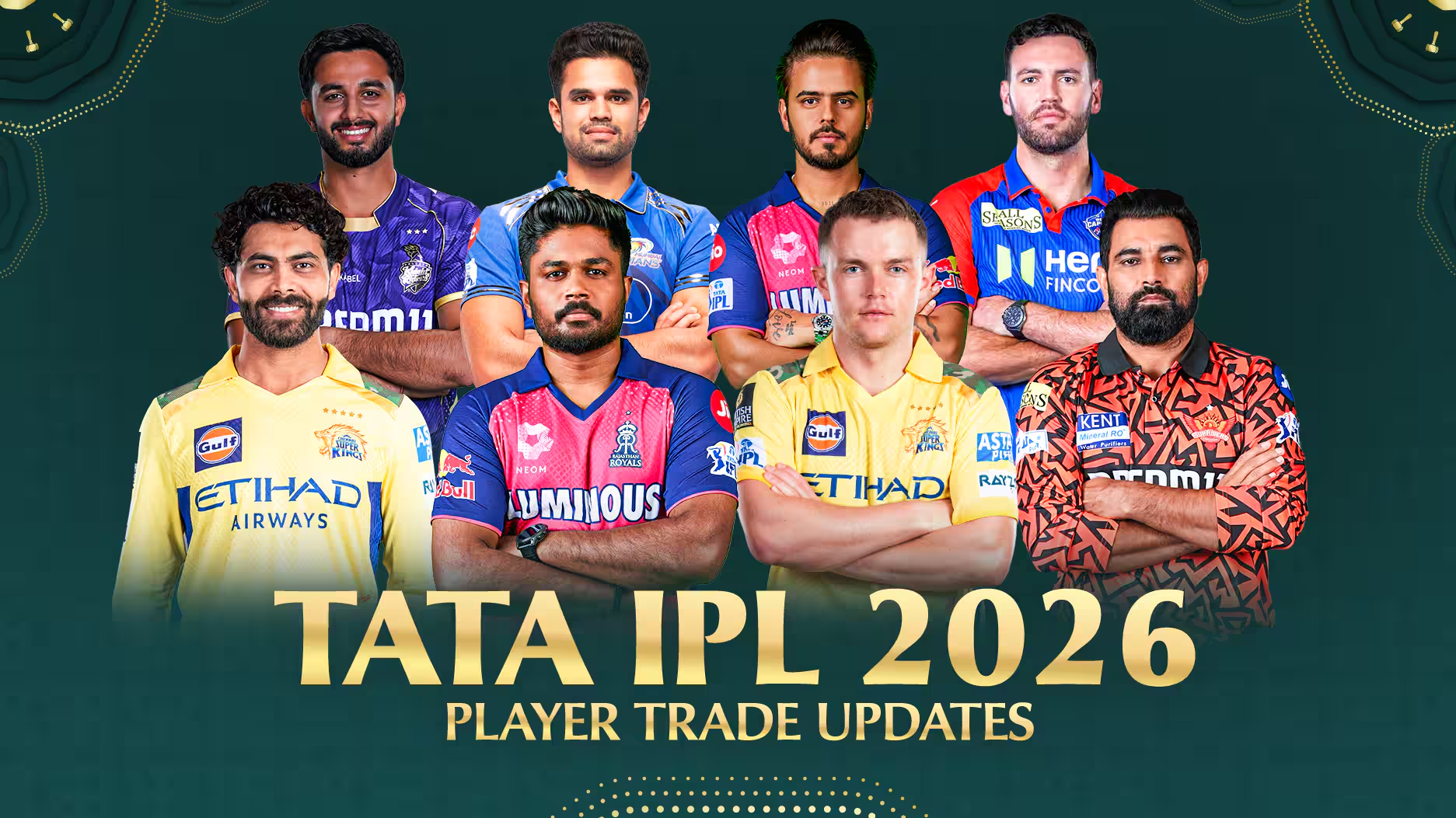 IPL 2026 all teams and captains - Bet on My11exch